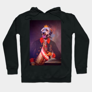 Funny Dog portrait in Renaissance Victorian Style Hoodie